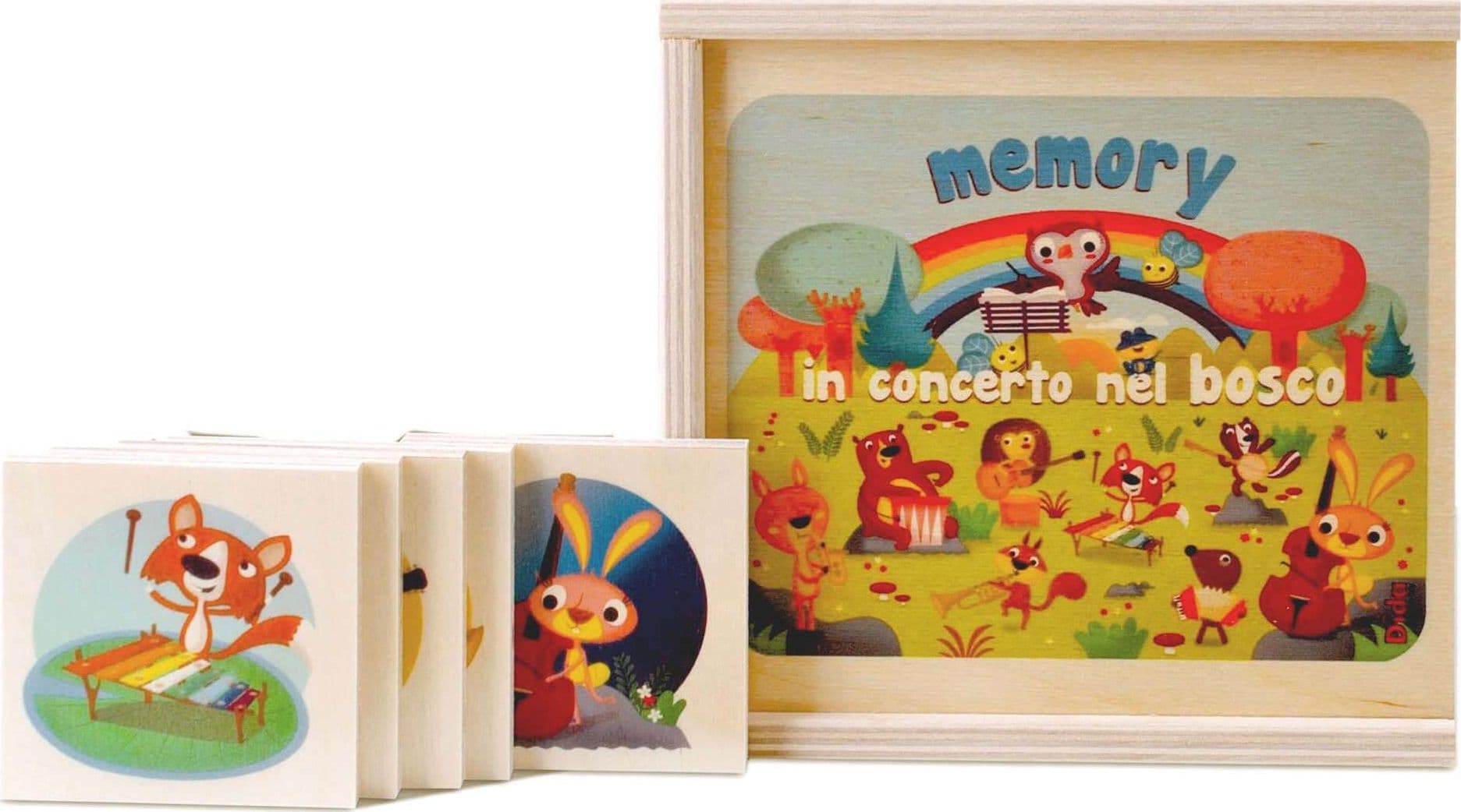 Dida - Memory in Legno Animali in Concerto Nel Bosco per Bambini 2 + A in Domino Dida - Ragusa, commercioVirtuoso.it
