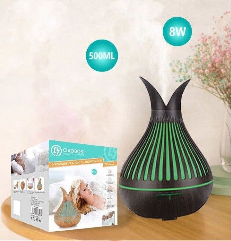Diffusore Aromi Umidificatore Ultrasuoni 500ml 8w Aromaterapia Elettrico Tx-8359 Salute e cura della persona/Benessere/Terapie alternative/Aromaterapia/Diffusori di oli essenziali Trade Shop italia - Napoli, Commerciovirtuoso.it