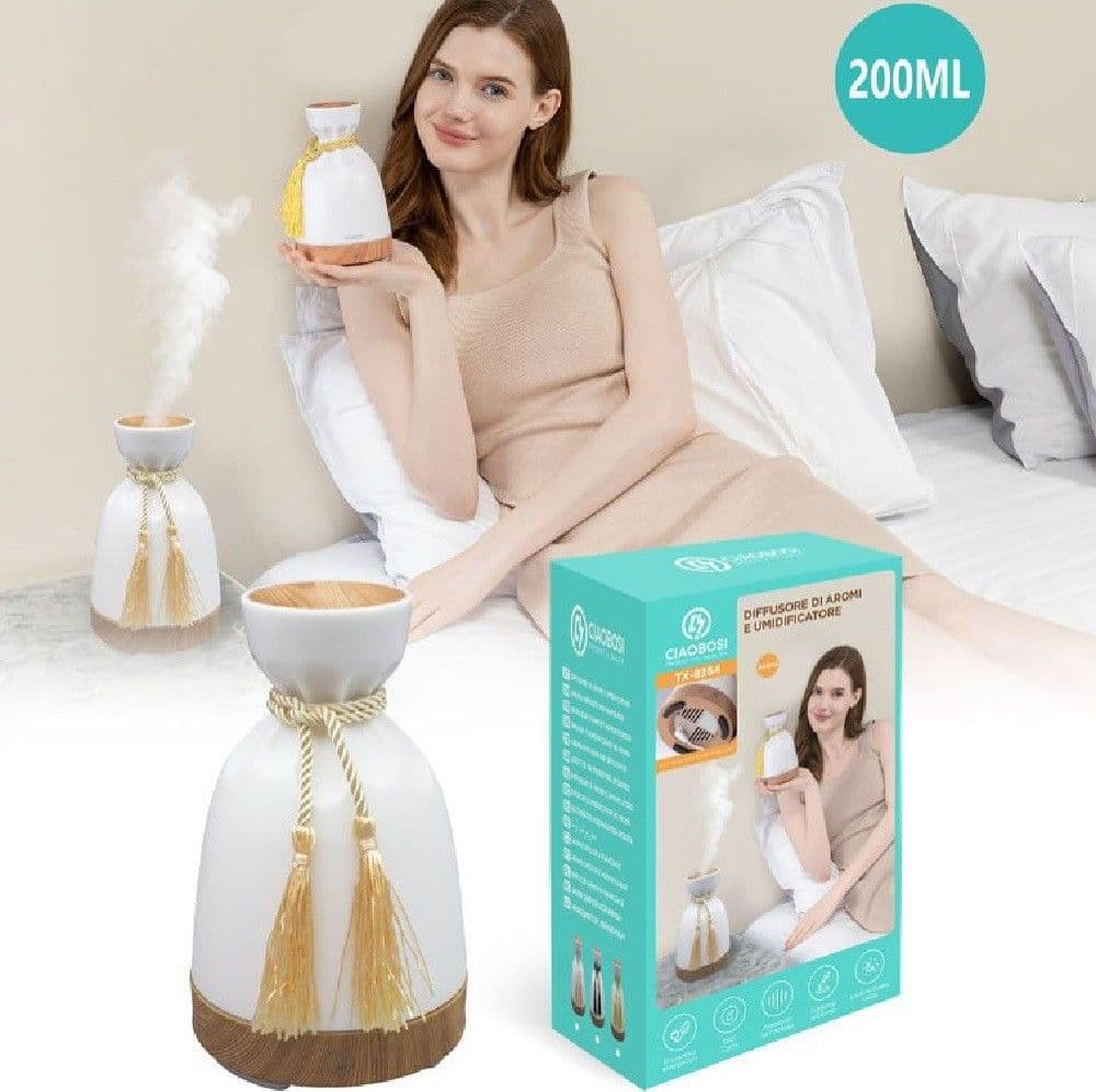 Diffusore Aromi Umidificatore Ultrasuoni Serbatoio 200ml 10w Aromaterapia Tx-8364 Salute e cura della persona/Benessere/Terapie alternative/Aromaterapia/Diffusori di oli essenziali Trade Shop italia - Napoli, Commerciovirtuoso.it