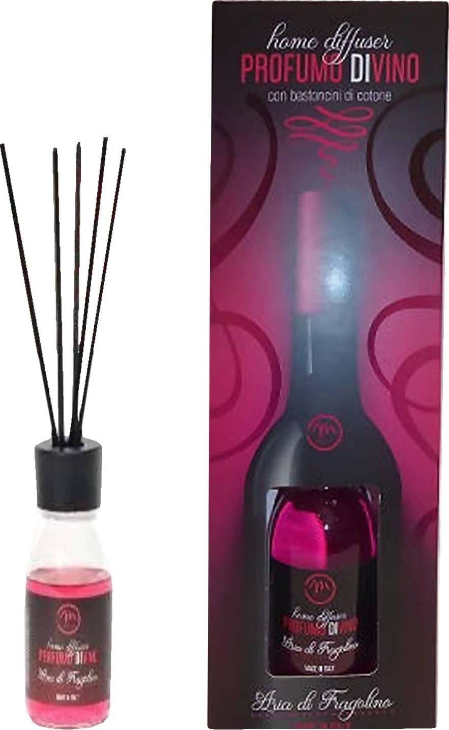 Diffusore di Essenza Profumi di Vino con Bacchetti in Cotone 125ml Aria di Fragolino 1 PZ CLICSON® -ME28951- Fragranza Tiziana non solo gioielli - Civitanova Marche, Commerciovirtuoso.it