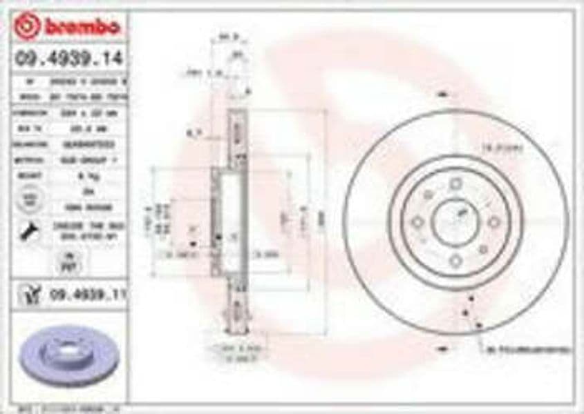 Dischi freni fiat stilo lancia lybra 2.4 anteriore Brembo in Dischi freni Givad Ricambi Auto - Milazzo, commercioVirtuoso.it
