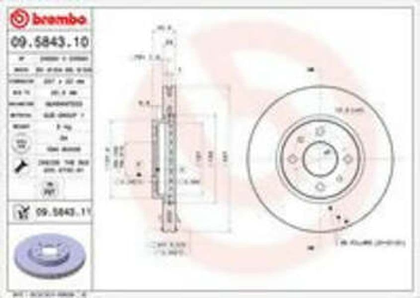 Dischi freno fiat panda 2012 anteriore Brembo in Dischi freni Givad Ricambi Auto - Milazzo, commercioVirtuoso.it