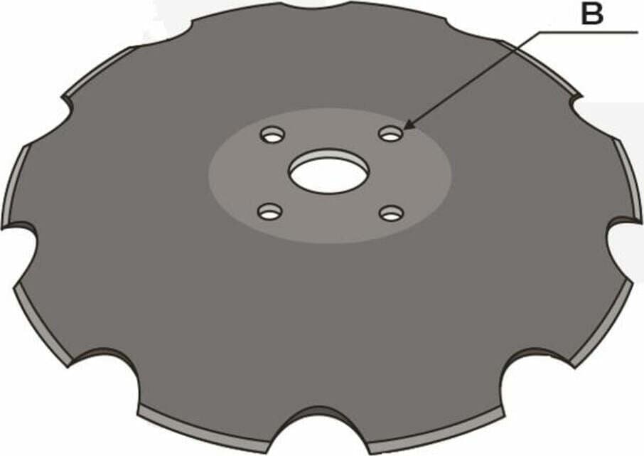 DISCO 460X4 CONCAVO DENTATO BASE PIANA, 4 FORI ø 13 SU ø 98 SKF in Dischi lamellari GardenStore - Novellara, commercioVirtuoso.it