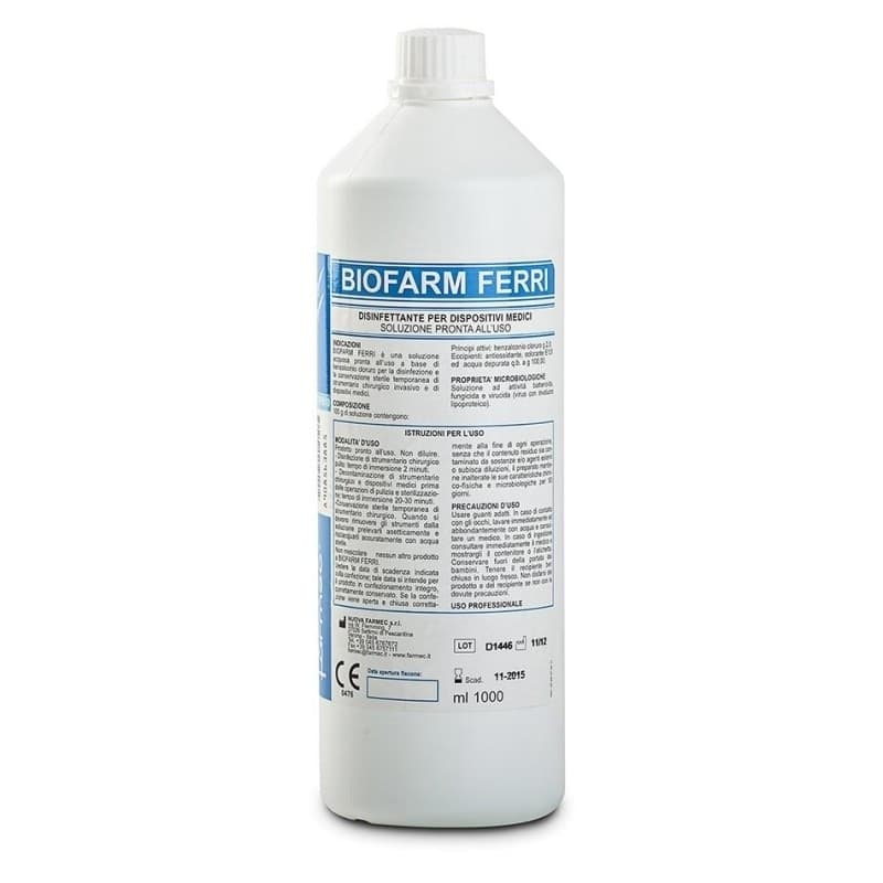 DISINFETTANTE 1000ML DISPOSITIVI MEDICI FERRI IGIENIZZANTI STERILIZZA BIOFARM Casa e cucina/Detergenti e prodotti per la pulizia/Detergenti per la casa/Spray e liquidi disinfettanti Trade Shop italia - Napoli, Commerciovirtuoso.it