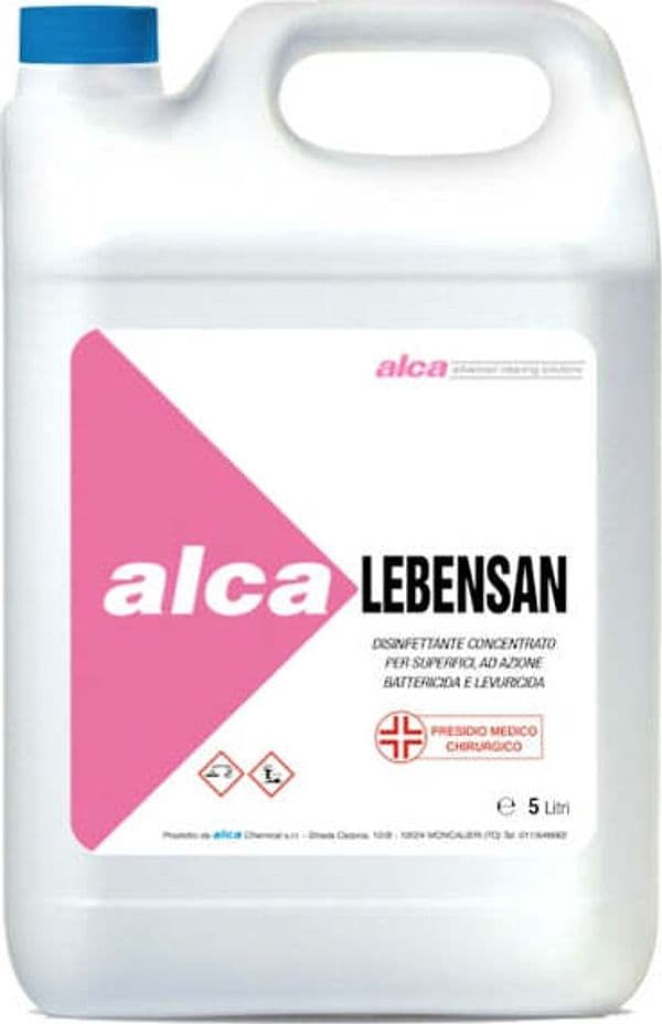 Disinfettante Lebensan - tanica 5 L - Alca Casa e cucina/Detergenti e prodotti per la pulizia/Detergenti per la casa/Detergenti multiuso Eurocartuccia - Pavullo, Commerciovirtuoso.it