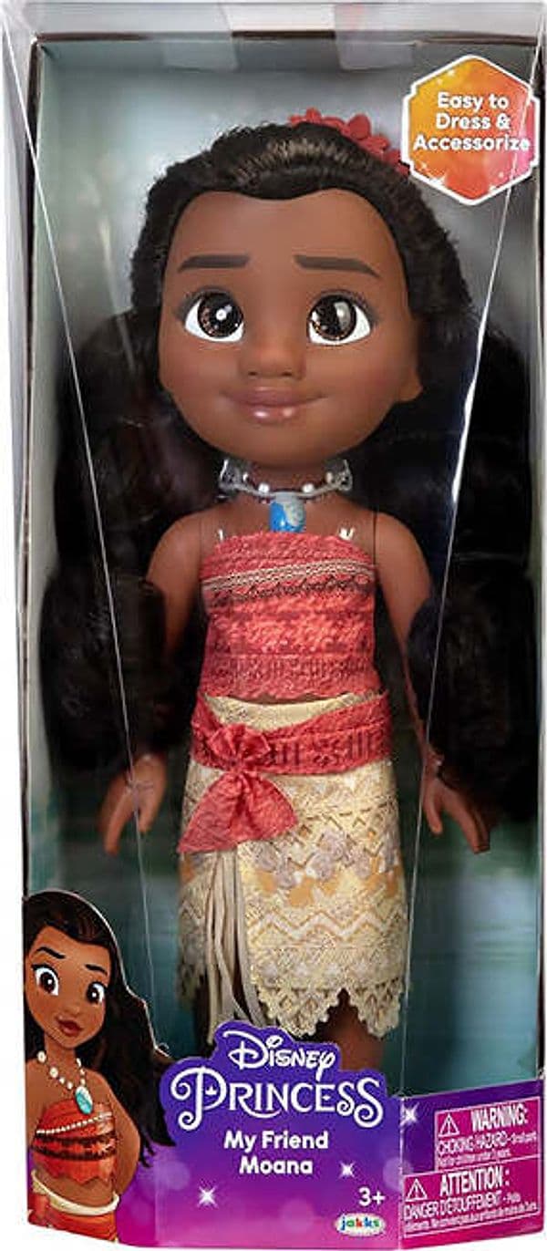 Disney-princess-bambola-principessa-vaiana-38-cm-con-bellissimi-occhi-scintillanti,-abito-scarpette-e-tiara,-bambine-dai-3-anni-in-su!