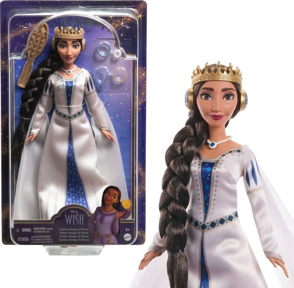 Disney Wish - Regina Amaya Di Rosas, Bambola Snodata Con Abito Regale, Corona E Accessori Rimovibili Inclusi, Look Ispirato Al Film, Giocattolo Per Bambini, 3+ Anni, Hrc11 in Bambole Fashion Cartoleria Deja Vu - Crotone, commercioVirtuoso.it