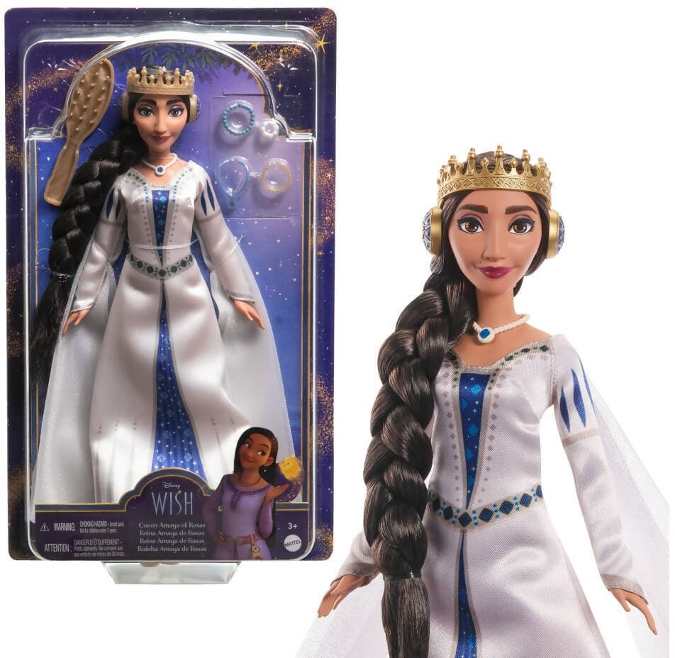 Disney Wish - Regina Amaya Di Rosas, Bambola Snodata Con Abito Regale, Corona E Accessori Rimovibili Inclusi, Look Ispirato Al Film, Giocattolo Per Bambini, 3+ Anni, Hrc11 in Bambole Fashion Cartoleria Deja Vu - Crotone, commercioVirtuoso.it