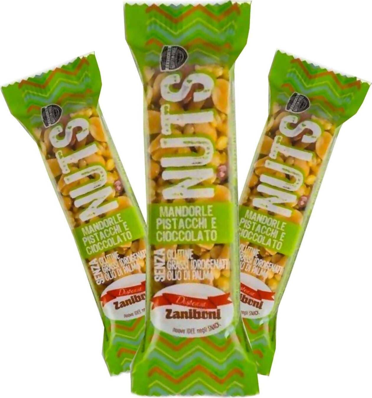 Dispensa Zaniboni 20x Nuts Barrette Mandorle E Pistacchio Monoporzione 35 Gr Snack Di Frutta Secca Confezione Da 20 Pezzi Alimentari e cura della casa/Cereali e muesli/Cereali e barrette snack/Barrette ai cereali Franco Pausa Caffè - Albano Laziale, Commerciovirtuoso.it