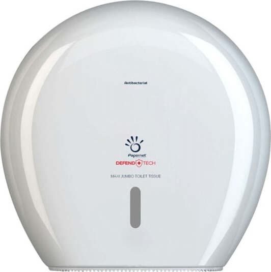 Dispenser antibatterico Defend Tech - per carta igienica Maxi Jumbo - Papernet Commercio Industria e Scienza/Forniture sanitarie e igieniche/Accessori e sanitari bagno/Supporti per asciugamani di carta commerciali Eurocartuccia - Pavullo, Commerciovirtuoso.it