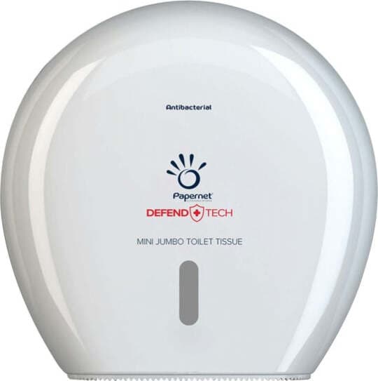 Dispenser antibatterico Defend Tech - per carta igienica Mini Jumbo - Papernet Commercio Industria e Scienza/Forniture sanitarie e igieniche/Accessori e sanitari bagno/Supporti per asciugamani di carta commerciali Eurocartuccia - Pavullo, Commerciovirtuoso.it