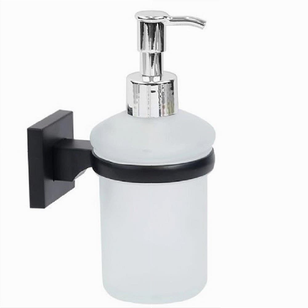 Dispenser Dosatore Erogatore Sapone Da Muro Parete Nero In Acciaio Vetro Bagno Casa e cucina/Bagno/Accessori per il bagno/Dosatori e porta accessori/Dosatori per sapone liquido Trade Shop italia - Napoli, Commerciovirtuoso.it