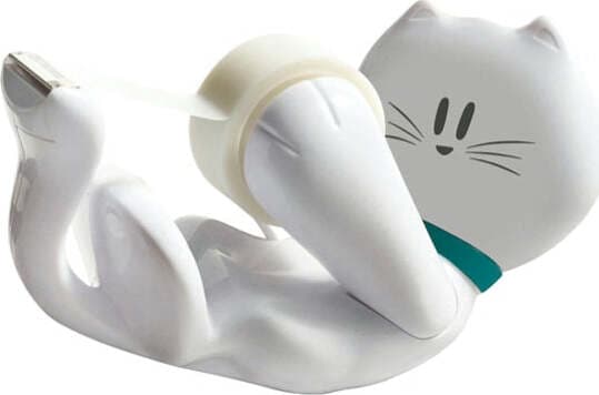 Dispenser Kitty - 1 rotolo Scotch Magic 810 19 mm x 7 5 mt incluso - bianco - Scotch Cancelleria e prodotti per ufficio/Archivio ufficio e accessori per scrivania/Accessori da scrivania e archiviazione/Portaoggetti e portablocchi da scrivania/Dispenser per nastro adesivo Eurocartuccia - Pavullo, Commerciovirtuoso.it