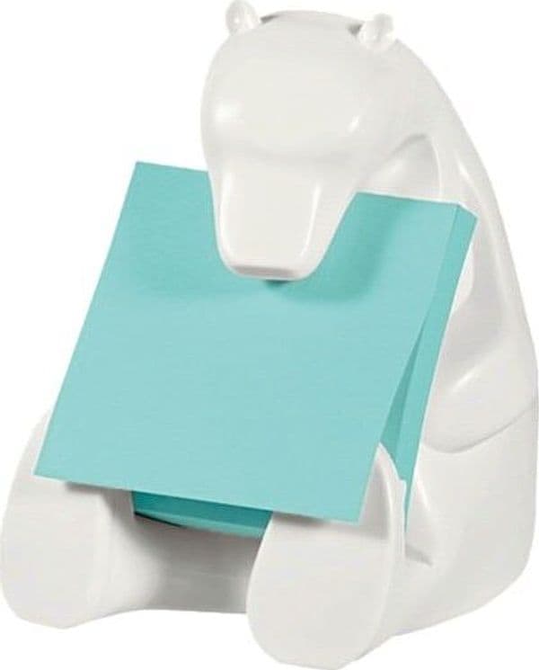 Dispenser orso bianco + ricarica Post it Super Sticky Z Notes azzurro - BEAR-330 - 76 x 76 mm - 90 fogli - Post it Cancelleria e prodotti per ufficio/Carta blocchi e quaderni/Blocchi appunti taccuini e diari/Blocchetti memo adesivi Eurocartuccia - Pavullo, Commerciovirtuoso.it