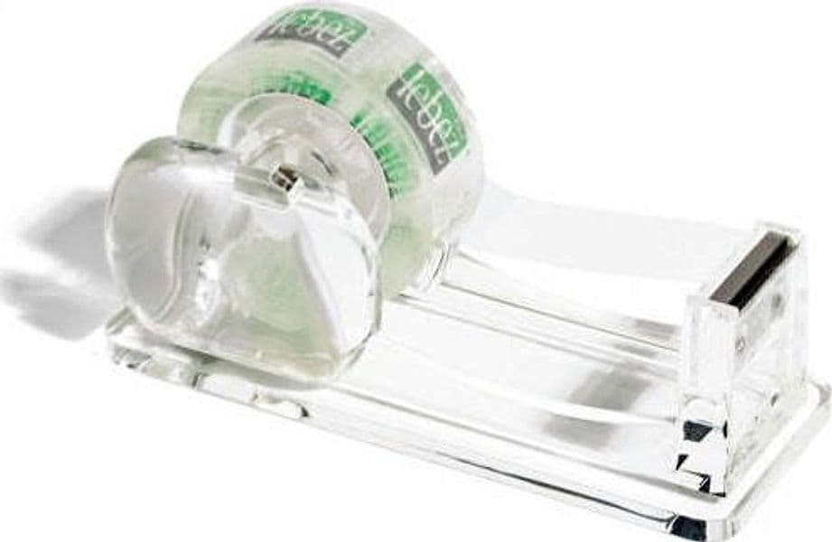 Dispenser per nastro adesivo - acrilico - trasparente - Lebez Cancelleria e prodotti per ufficio/Archivio ufficio e accessori per scrivania/Accessori da scrivania e archiviazione/Portaoggetti e portablocchi da scrivania/Dispenser per nastro adesivo Eurocartuccia - Pavullo, Commerciovirtuoso.it