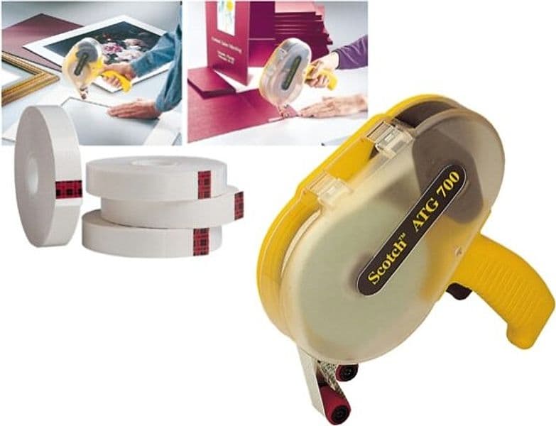 Dispenser per nastro biadesivo ATG 700 - impugnatura in plastica - trasparente - Scotch Cancelleria e prodotti per ufficio/Archivio ufficio e accessori per scrivania/Nastri colle elastici e graffette/Adesivi e colle/Colle Eurocartuccia - Pavullo, Commerciovirtuoso.it