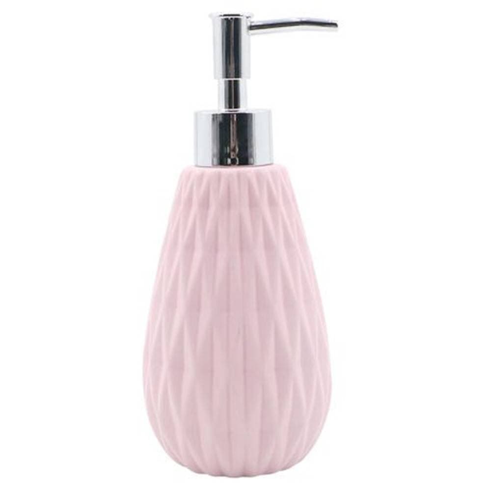 DISPENSER PER SAPONE LIQUIDO ROSA LAVORATO ACCESSORIO PER ARREDO BAGNO 79946 in Dosatori per sapone liquido Trade Shop italia - Napoli, commercioVirtuoso.it