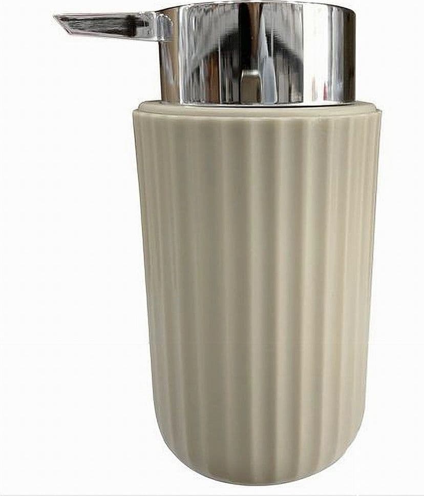 DISPENSER PORTA SAPONE LIQUIDO ACCESSORIO ARREDO BAGNO BEIGE DECORO PLISSÈ 59093 in Dosatori per sapone liquido Trade Shop italia - Napoli, commercioVirtuoso.it