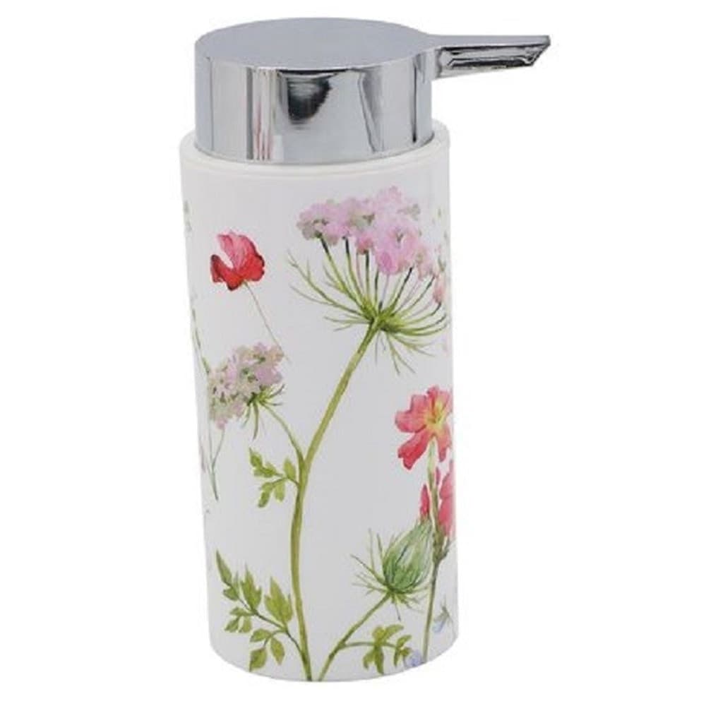 Dispenser Porta Sapone Liquido Cilindrico Bianco In Plastica 15,6 Cm Fiori 69922 Casa e cucina/Bagno/Accessori per il bagno/Dosatori e porta accessori/Dosatori per sapone liquido Trade Shop italia - Napoli, Commerciovirtuoso.it