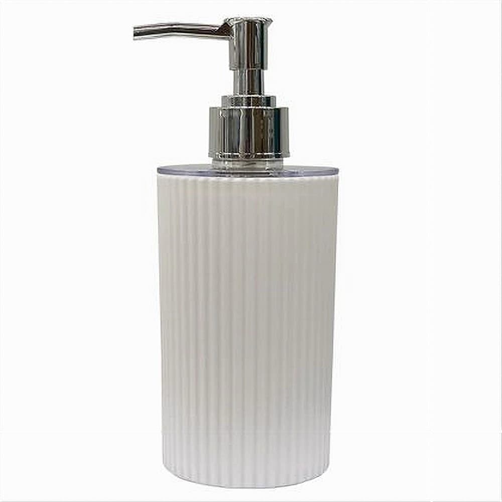 DISPENSER SAPONE LIQUIDO LAVANDINO BIANCO RIGATO ACCESSORIO ARREDO BAGNO 79161 in Dosatori per sapone liquido Trade Shop italia - Napoli, commercioVirtuoso.it