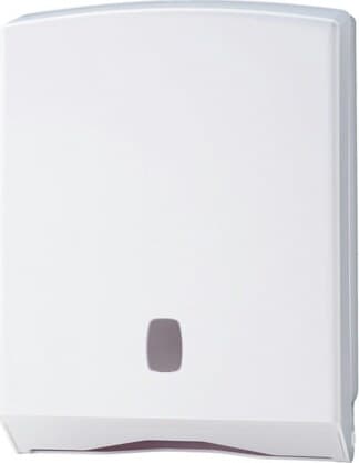 Distributore asciugamani piegati Basica - 27 8 x 12 8 x 38 cm - bianco-grigio - Medial International Commercio Industria e Scienza/Forniture sanitarie e igieniche/Prodotti di carta/Asciugamani di carta Eurocartuccia - Pavullo, Commerciovirtuoso.it