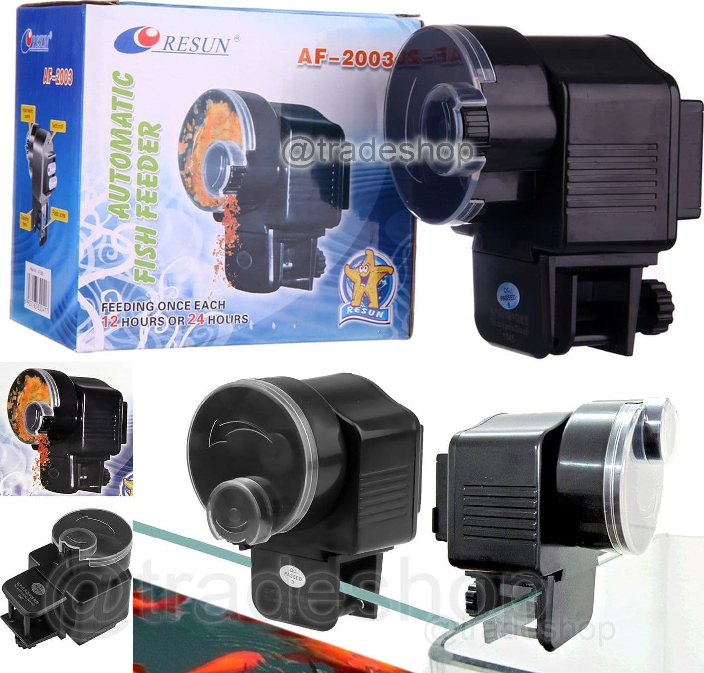 DISTRIBUTORE MANGIATOIA AUTOMATICA PER ACQUARIO DI CIBO E MANGIME PESCI TIMER Trade Shop italia - Napoli, Commerciovirtuoso.it