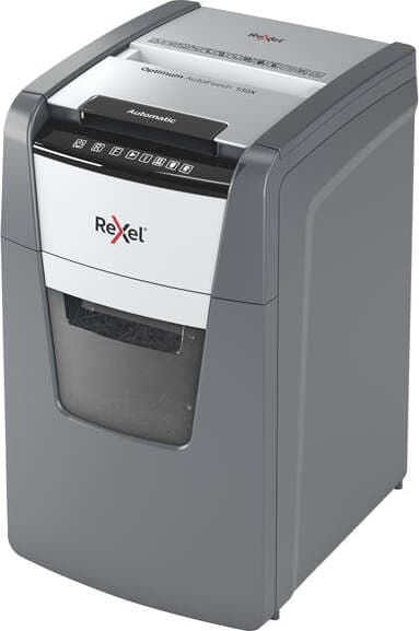 Distruggidocumenti Optimum AutoFeed+ 130X - a frammenti - Rexel Cancelleria e prodotti per ufficio/Elettronica per ufficio/Accessori/Accessori per distruggidocumenti Eurocartuccia - Pavullo, Commerciovirtuoso.it