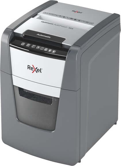 Distruggidocumenti Optimum AutoFeed+ 90X - a frammenti - Rexel Cancelleria e prodotti per ufficio/Elettronica per ufficio/Accessori/Accessori per distruggidocumenti Eurocartuccia - Pavullo, Commerciovirtuoso.it
