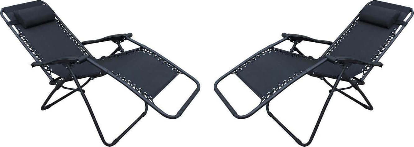 DIVES---set-di-2-sdraio-mare-prendisole-pieghevole-Nero-Milani-Home