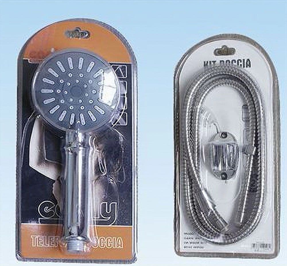 DOCCETTA MULTIGETTO TELEFONO SOFFIONE DOCCIA BAGNO TUBO 1,8MT SUPPORTO MURO 52046 in Telefoni doccia Trade Shop italia - Napoli, commercioVirtuoso.it