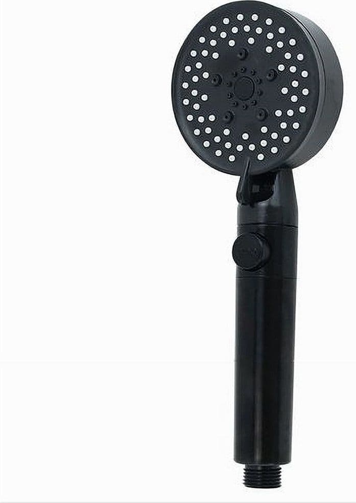Doccetta Soffione Doccia Bagno Multigetto Cornetta Nero Moderno 8.5 X 25cm 87526