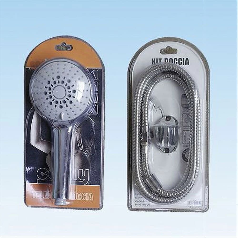 DOCCETTA SOFFIONE TELEFONO DOCCIA BAGNO MULTIGETTO TUBO 1,8MT SUPPORTO MURO 52052 in Telefoni doccia Trade Shop italia - Napoli, commercioVirtuoso.it