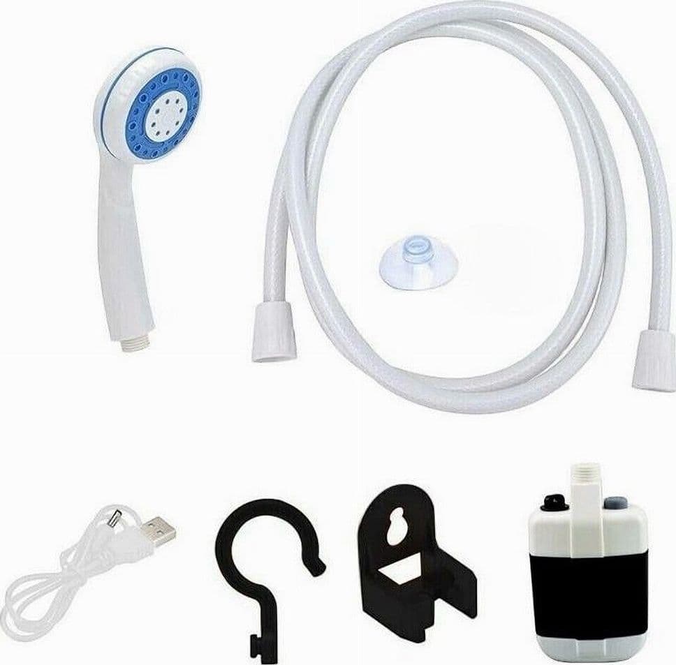 DOCCIA PORTATILE A BATTERIE RICARICABILE PER CAMPING BARCA CON POMPA ELETTRICA in Docce Trade Shop italia - Napoli, commercioVirtuoso.it