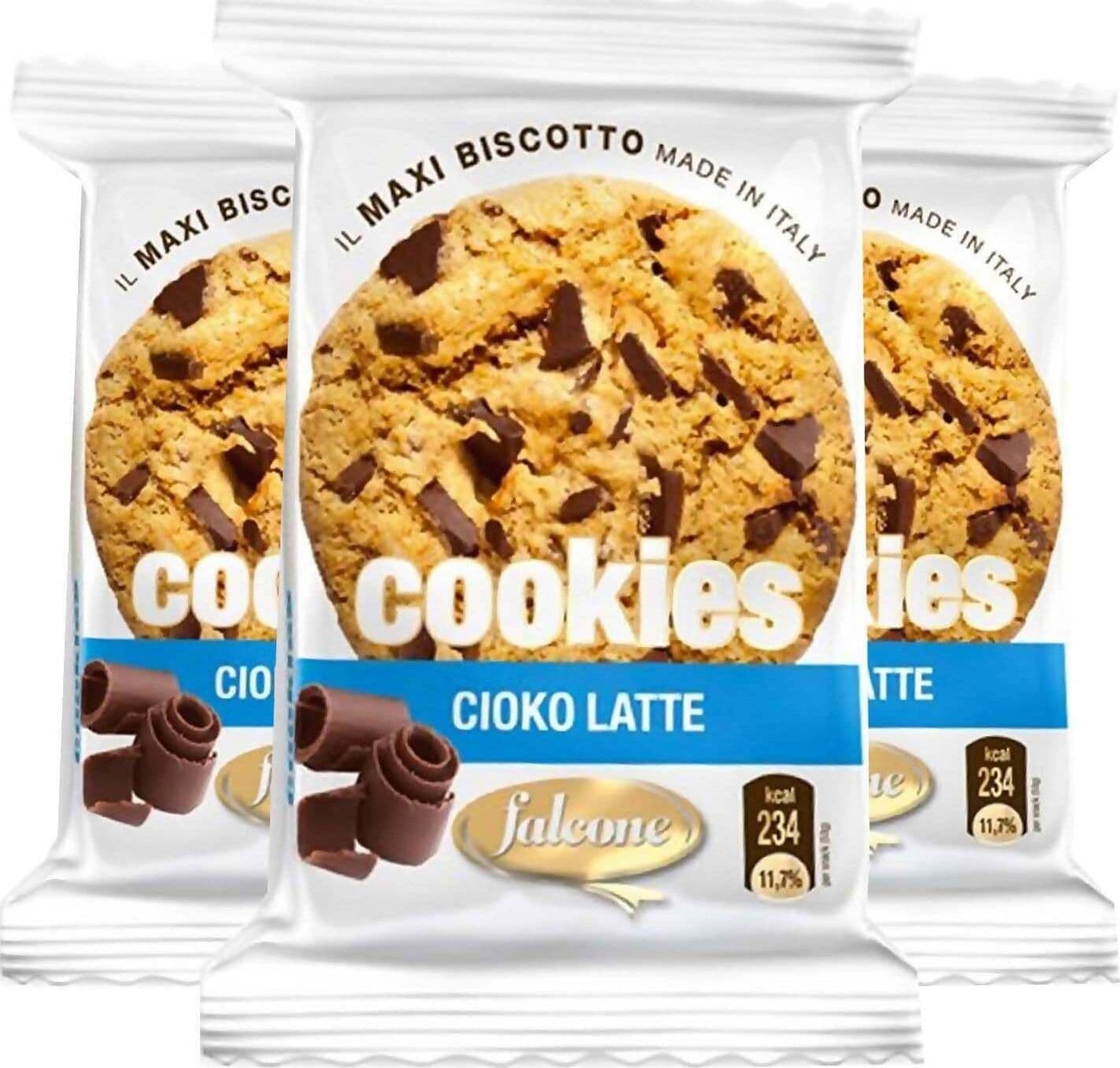 Dolciaria Falcone 40x Biscotti Cookies Cioko Latte Monoporzione 50 Gr Biscotto Con Scaglie Di Cioccolato Imbustato Singolarmente Senza Olio Di Palma Confezione 40 Pezzi Alimentari e cura della casa/Pasticceria e prodotti da forno/Biscotti/Con gocce di cioccolato Franco Pausa Caffè - Albano Laziale, Commerciovirtuoso.it