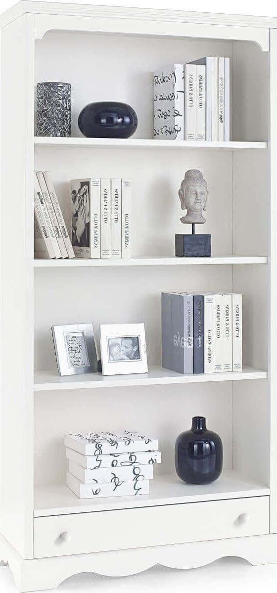 DOLLY---libreria-in-legno-massello-94x36x189-Bianco-Milani-Home