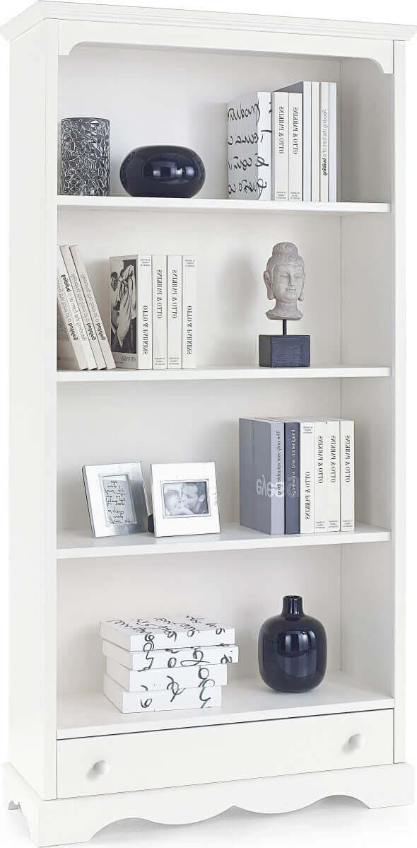 DOLLY---libreria-in-legno-massello-94x36x189-Bianco-Milani-Home