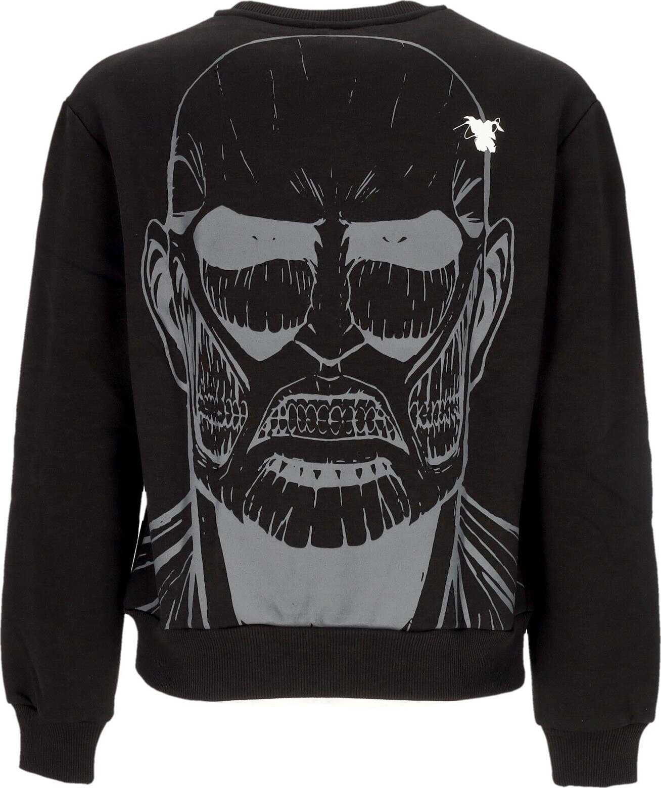 DOLLY-NOIRE-Felpa-Girocollo-Uomo-Colossal-Titan-Crewneck-X-Attack-On-Titan-Black-da-uomo