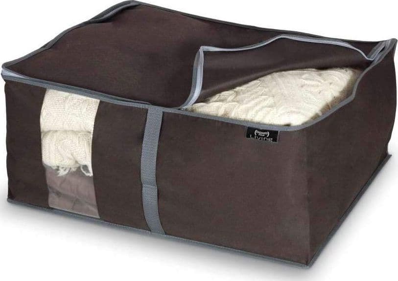 DOMOPAK---CUSTODIA-PER-COPERTE-CLASSIC-55x45x25cm-IN-POLIPROPILENE-MARRONE
