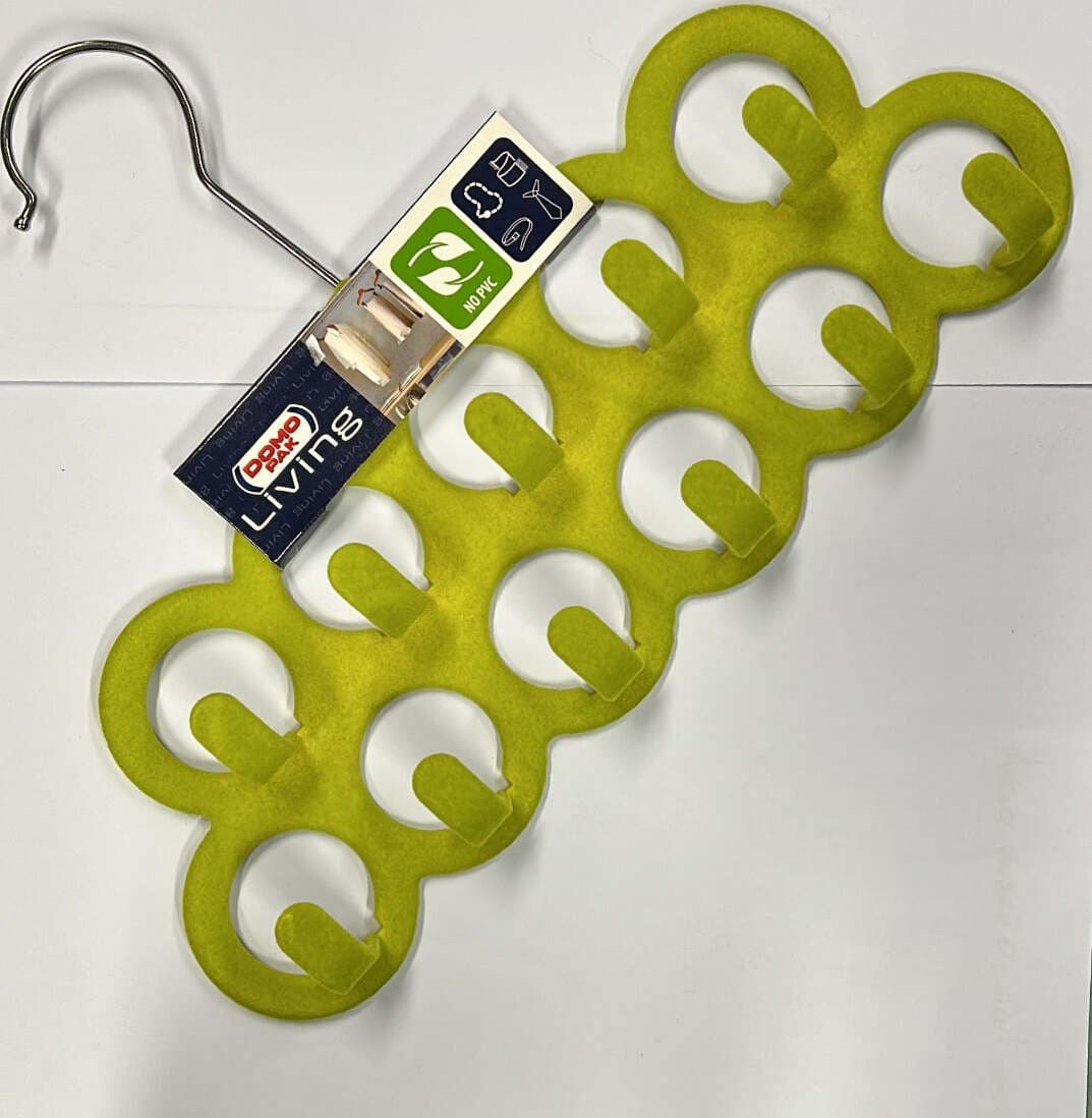 DOMOPAK---GRUCCIA-APPENDI-ACCESSORI,-ANTISCIVOLO--30,5CM-COLORI-VERDE-MELA-E-MARRONE