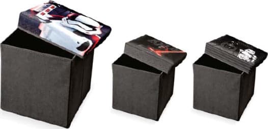 DOMOPAK - PUFF CONTENITORE SMALL OTTOMAN STAR WARS VARI DECORI 30x30x30 cm