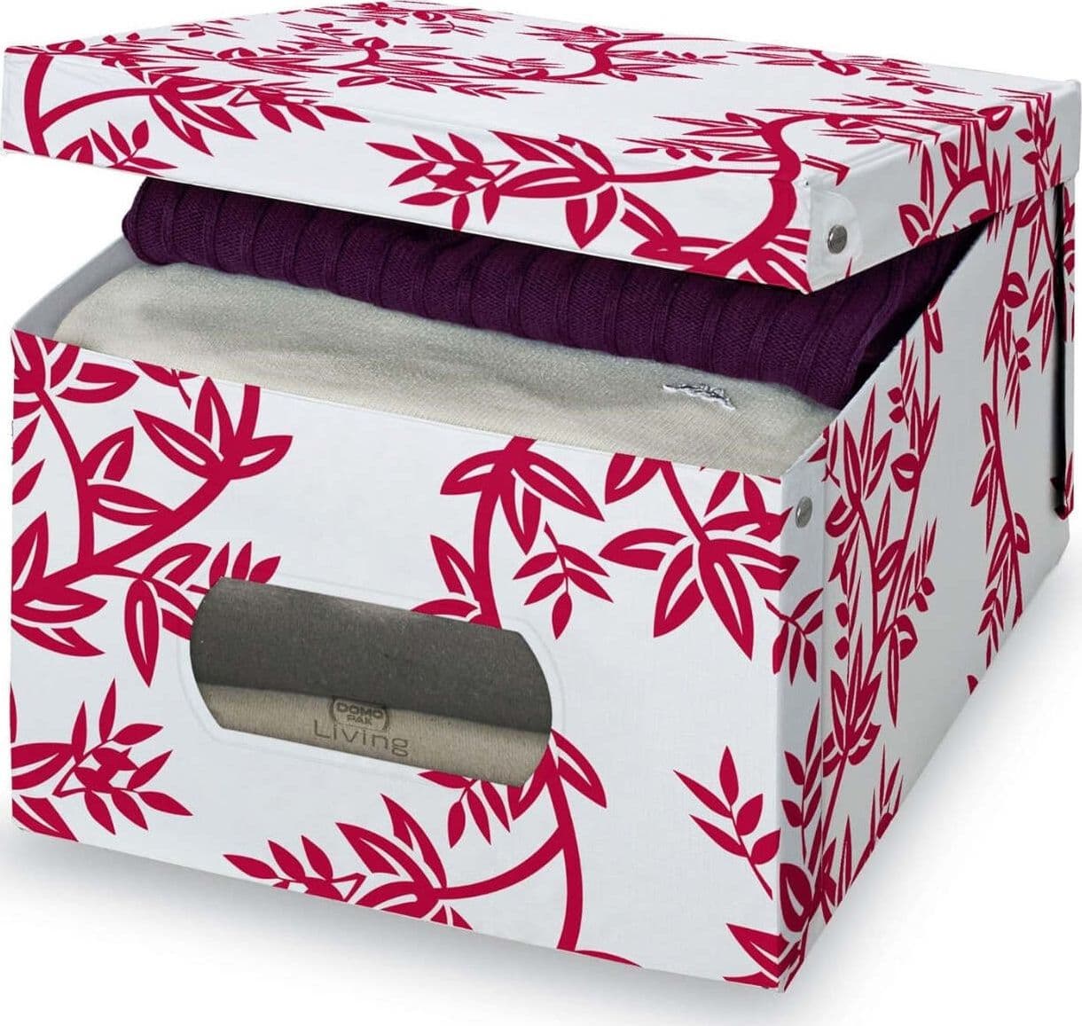 DOMOPAK---SCATOLA-PER-GUARDAROBA-FLAIR-39X50X24CM-LARGE-COLORE-ROSSO