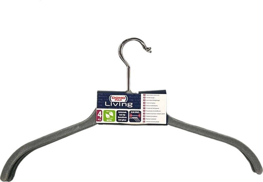 DOMOPAK---SET-4-APPENDIABITI-VELLUTATI-GRIGIO-43-CM