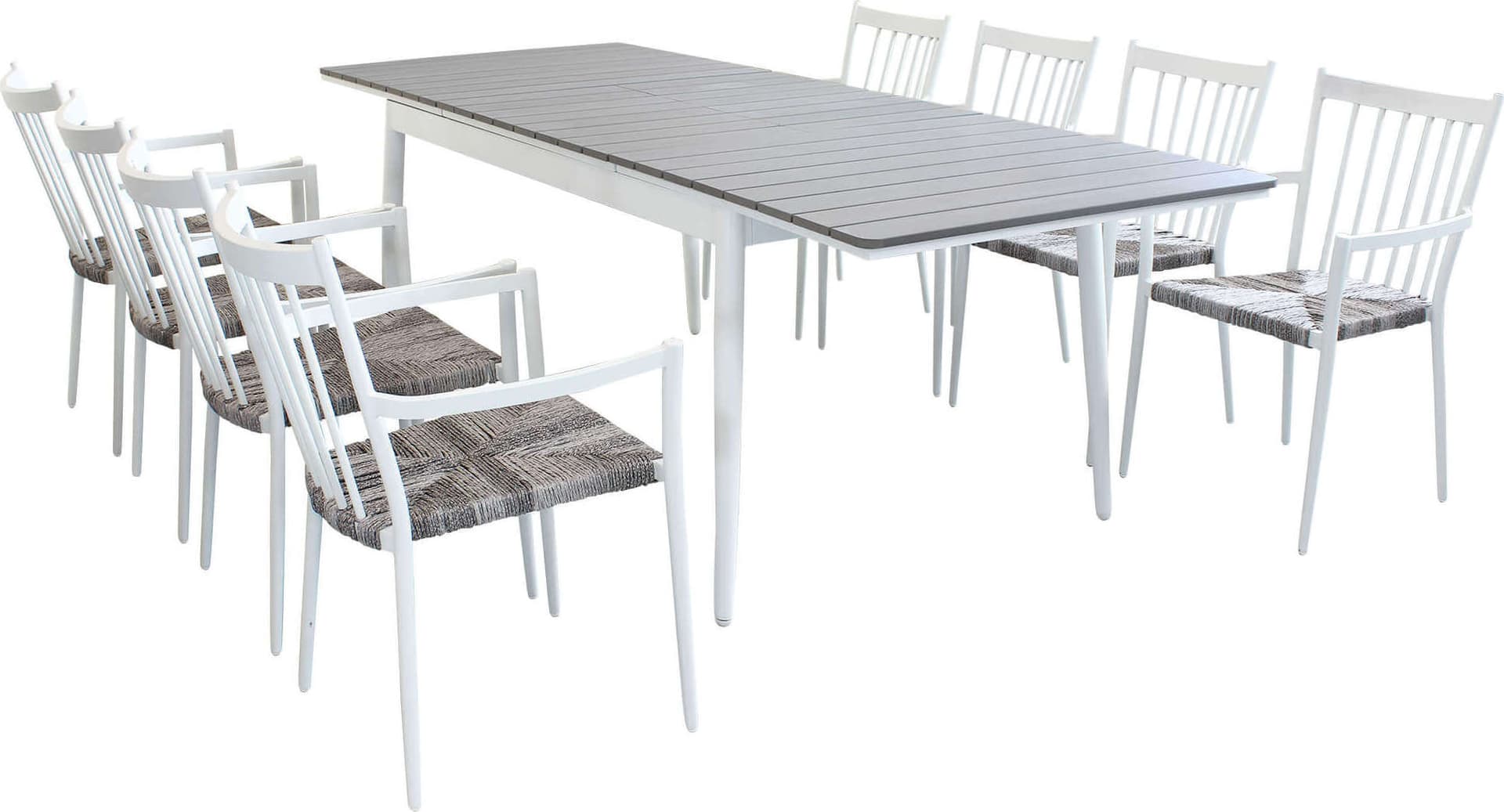 DONATO---set-tavolo-da-giardino-allungabile-in-alluminio-e-polywood-160/240x90-compreso-di-8-poltrone-in-alluminio-e-polyrattan-Grigio-Milani-Home