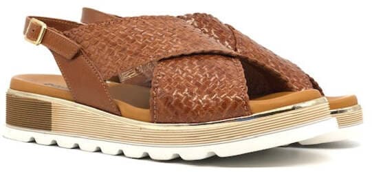 DONNA SOFT Sandali incrociati treccia cuoio in Sandali moda Calzature Durello - Agna, commercioVirtuoso.it