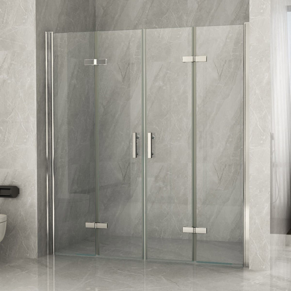 Doppia Porta Doccia a Libro Trasparente 8mm H195 Flex Fai da te/Attrezzature per cucine e bagni/Attrezzature per bagni/Docce e componenti doccia/Box doccia StileBagno - Roma, Commerciovirtuoso.it