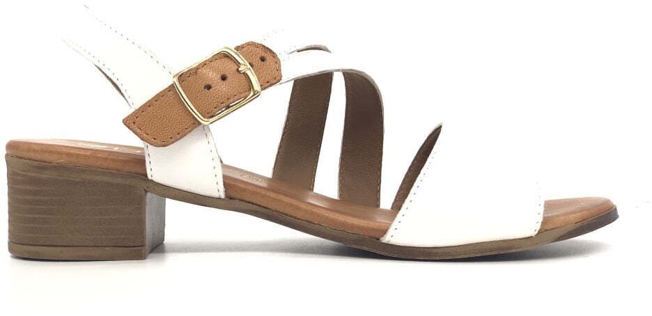 DOREA Sandalo donna Bianco/ Brandy in Sandali moda Calzature Durello - Agna, commercioVirtuoso.it
