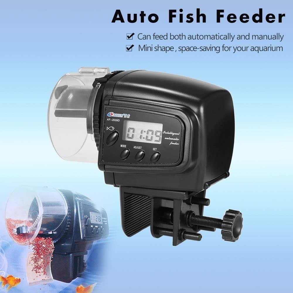 DOSATORE DISTRIBUTORE CIBO PESCI CON TIMER DISPLAY LCD PER ACQUARIO AUTOMATICO Trade Shop italia - Napoli, Commerciovirtuoso.it