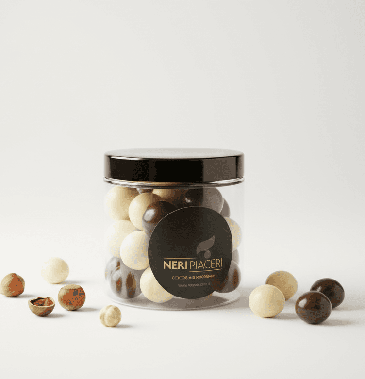 Dragees/nocciole Miste Latte Bianche E Fondenti Confezione in Vaso Gr. 140 Neri Piaceri Cioccolato Artigianale in Caramelle assortite Neri Piaceri - Cavezzo, commercioVirtuoso.it