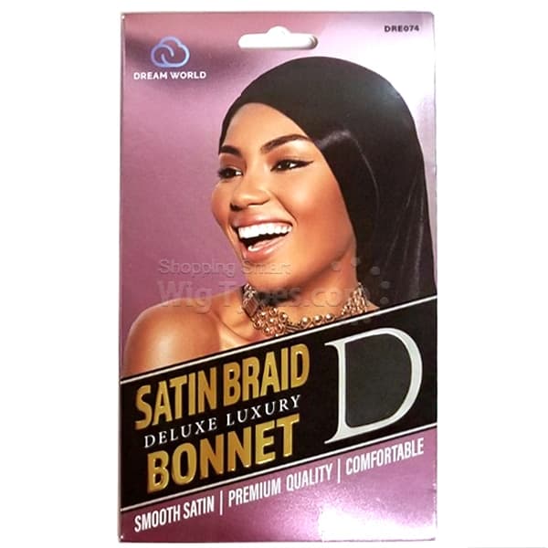 DREAM WORLD W-BRAID BONNET SATIN BLACK #DRE074 CAP PER TASTE . in Cuffie doccia Agbon - Martinsicuro, commercioVirtuoso.it