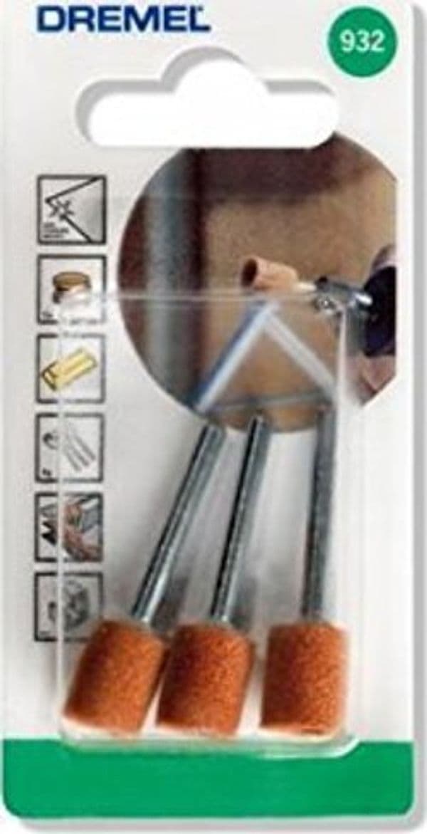 DREMEL-932---MOLETTINA-ABRASIVA-ALL'OSSIDO-DI-ALLUMINIO-9,5mm-3PZ
